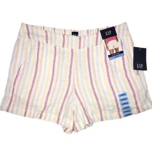 Linen sun stripe shorts ☀️